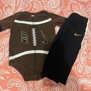 Nike Brown and Black Football Bodysuit Set